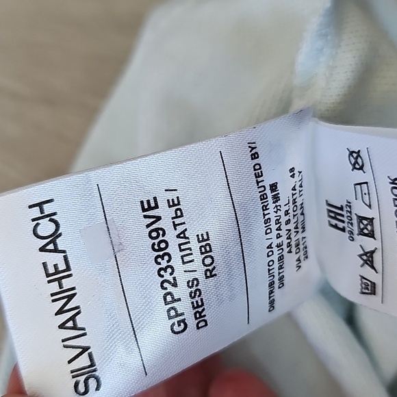 Sylvian Heach Vintage-Inspired Mint Green Puff Sleeve Shift Dress - Picture 12 of 14